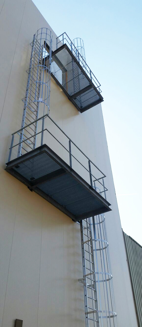 P4S Safety cage ladders